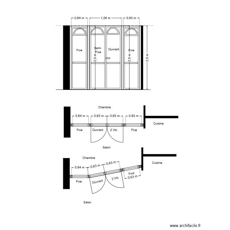 Cloison Vitrée Ines V2. Plan de 0 pièce et 0 m2
