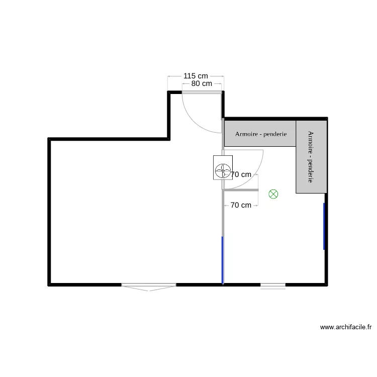 chambre parentale. Plan de 
