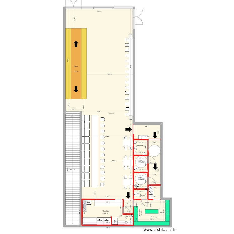 BENETI 3. Plan de 1 pièce et 256 m2