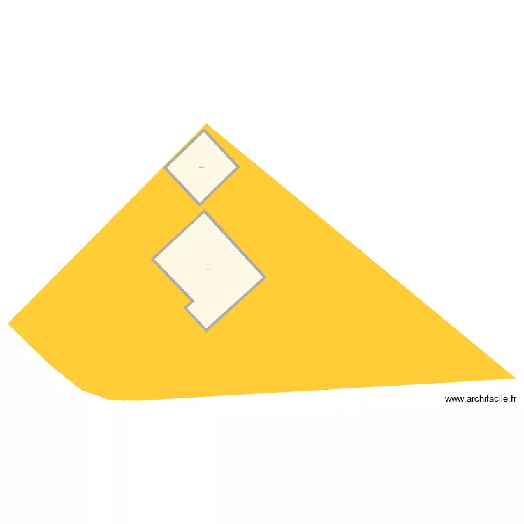TERRAIN. Plan de 2  et 141 m²