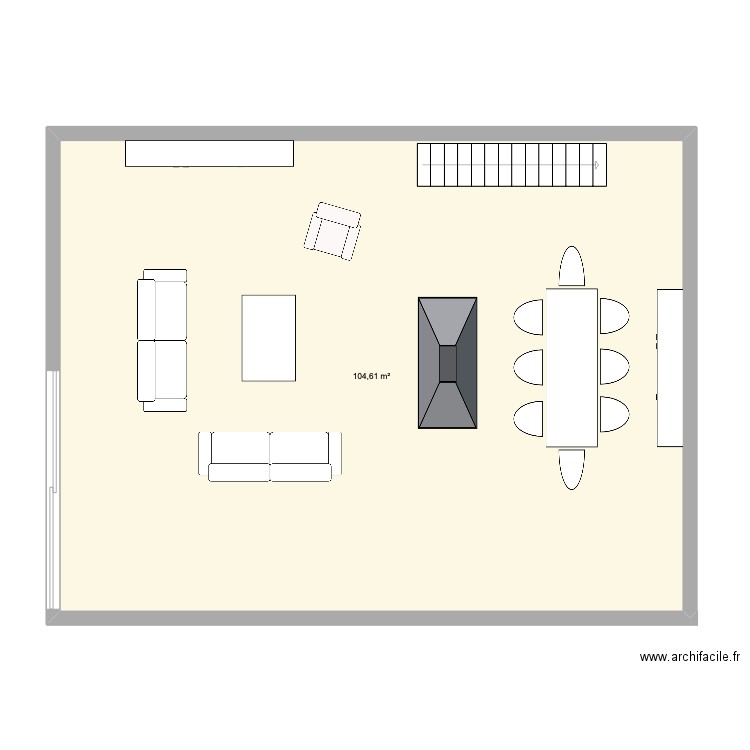 salon Aveyron 2. Plan de 1 pièce et 105 m2