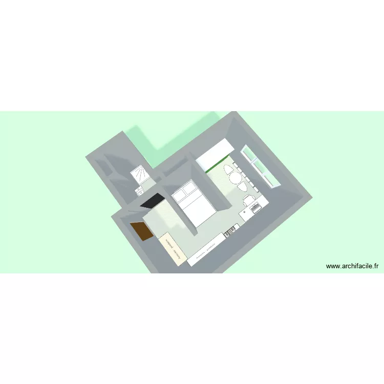 Studio. Plan de 4 et 18 m² Studio. Plan de 4 et 18 m²