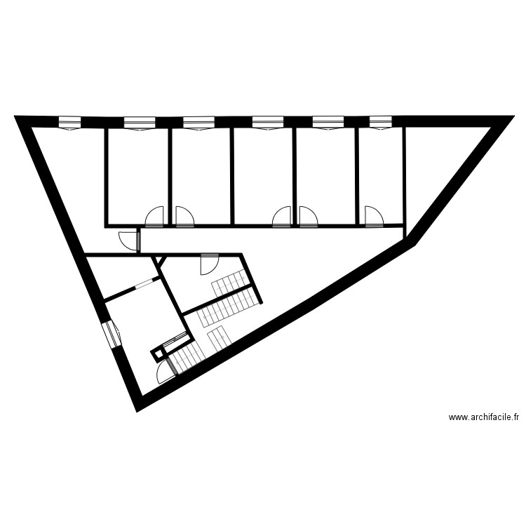 GAUCHER. Plan de 28 pièces et 456 m2