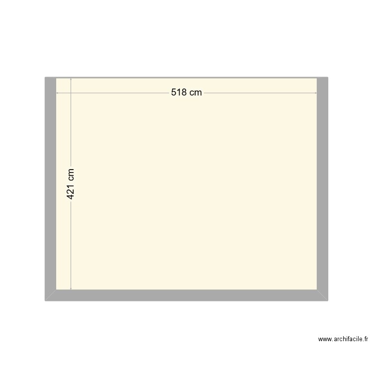 Hourdi Araud. Plan de 1 pièce et 22 m2
