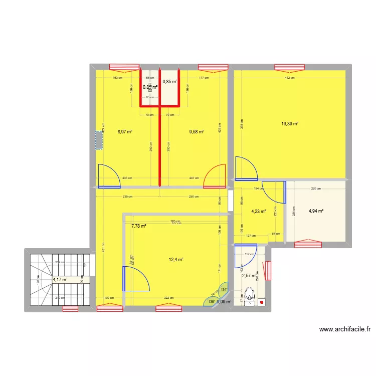 Bombart R+1. Plan de 