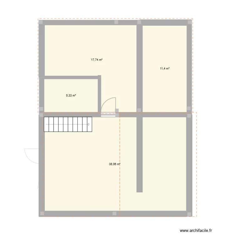 maison. Plan de 6  et 149 m²