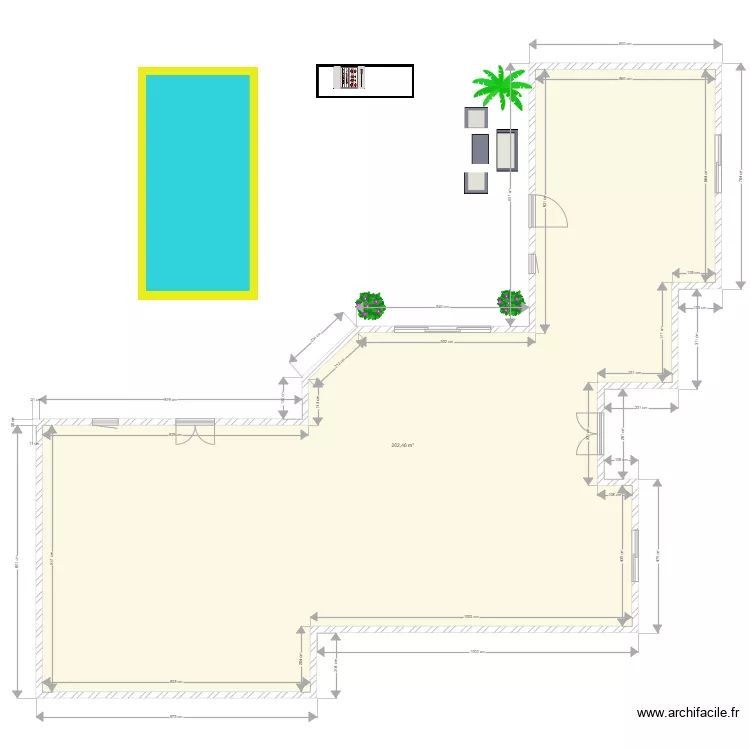 ALBERTO 3. Plan de 1  et 202 m²