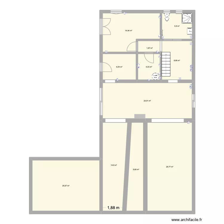 MAISON CIVRAY RDC. Plan de 11 et 146 m² MAISON CIVRAY RDC. Plan de 11 et 146 m²