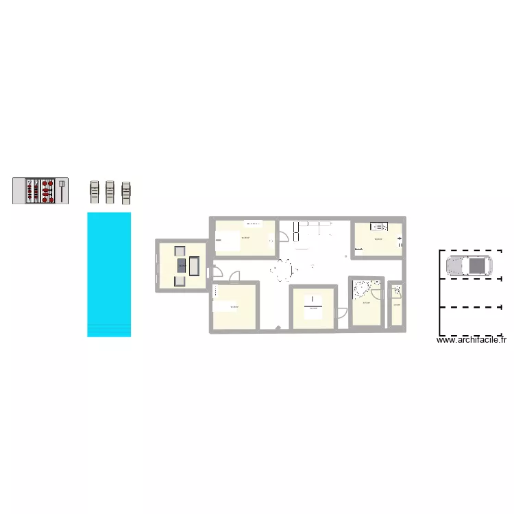 plan. Plan de 7  et 76 m²