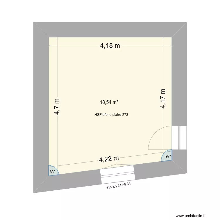 EDL  R+2 (futur s&eacute;jour). Plan de 
