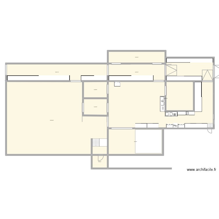 Plan Boulangerie GAUDELICES. Plan de 9 pièces et 631 m2