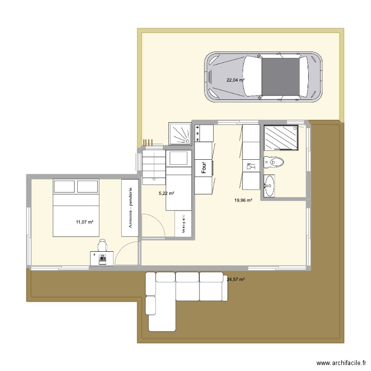 Casita with a bunk room v4. Plan de 0 pièce et 0 m2