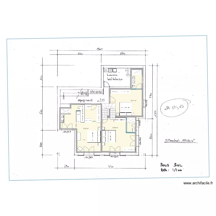 REZ JARDIN SAMOENS  esc central18/3. Plan de 