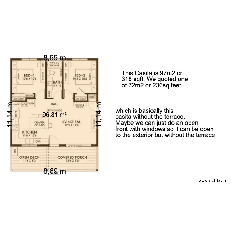 Holly Casita. Plan de 0 pièce et 0 m2