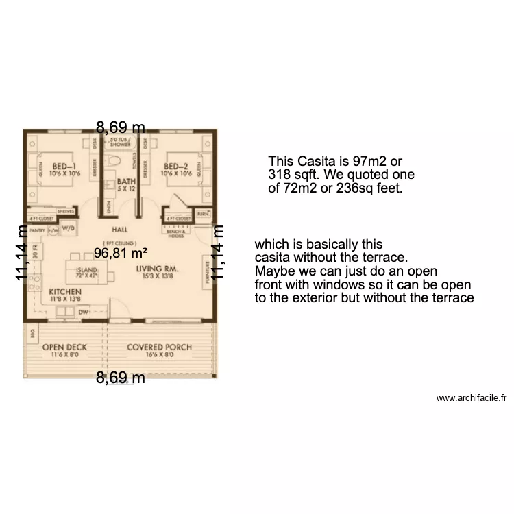 Holly Casita. Plan de 