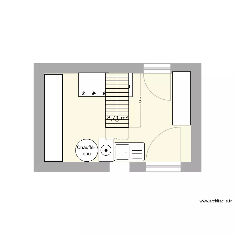 Cellier. Plan de 1 et 9 m² Cellier. Plan de 1 et 9 m²