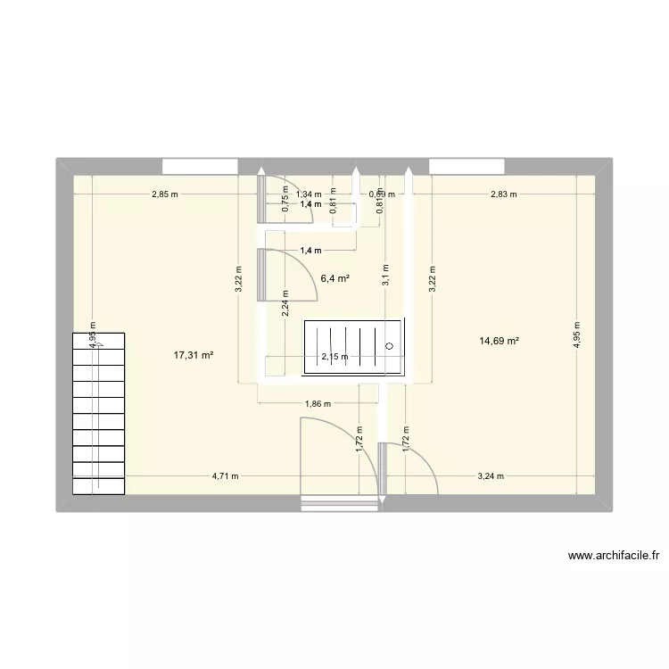 Final. Plan de 3 pièces et 38 m²