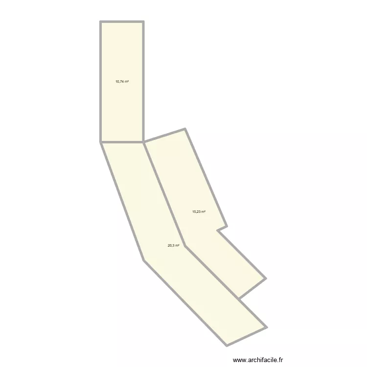 Terrasse Ecole M&eacute;ounes. Plan de 3  et 46 m²