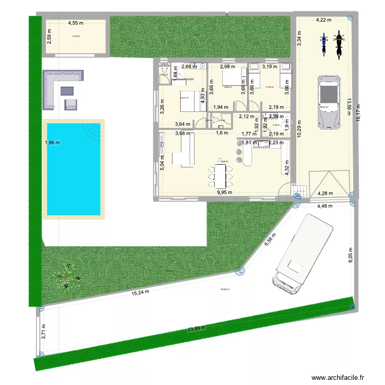 maison courthezon. Plan de 12  et 291 m²