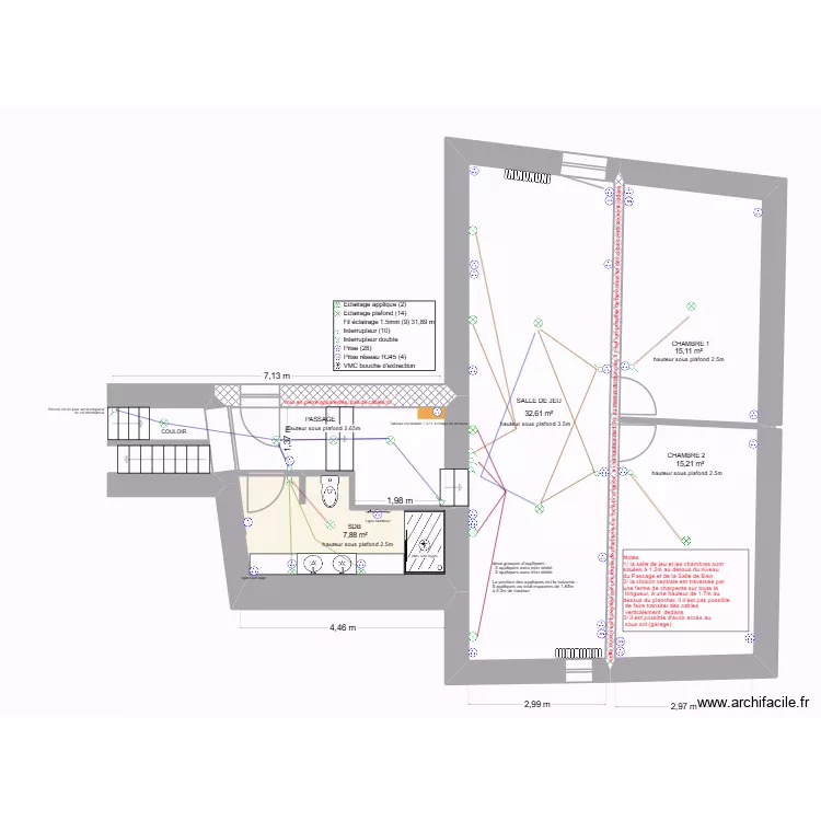 ag_etage_elec_afp_elec. Plan de 4 et 71 m² ag_etage_elec_afp_elec. Plan de 4 et 71 m²