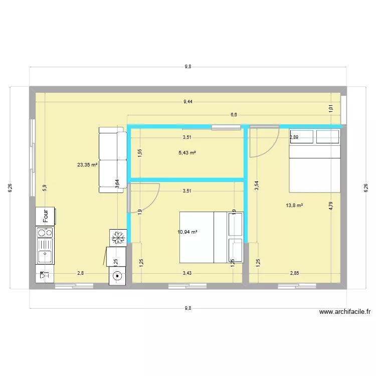 Carbet - 1. Plan de 4 et 54 m² Carbet - 1. Plan de 4 et 54 m²