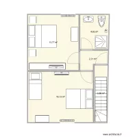 2 chambres acc&egrave;s garage