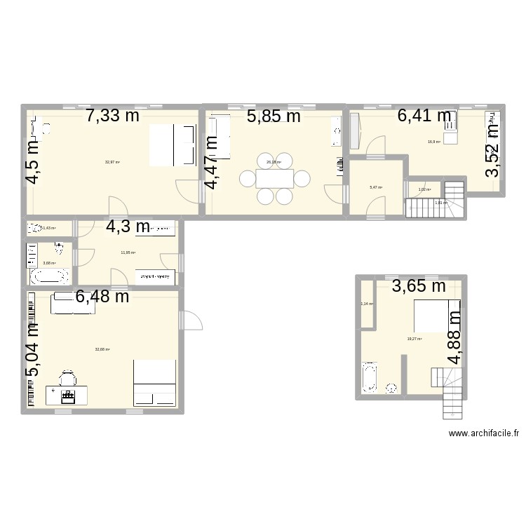 PlanSylvabelle. Plan de 12 pièces et 155 m2