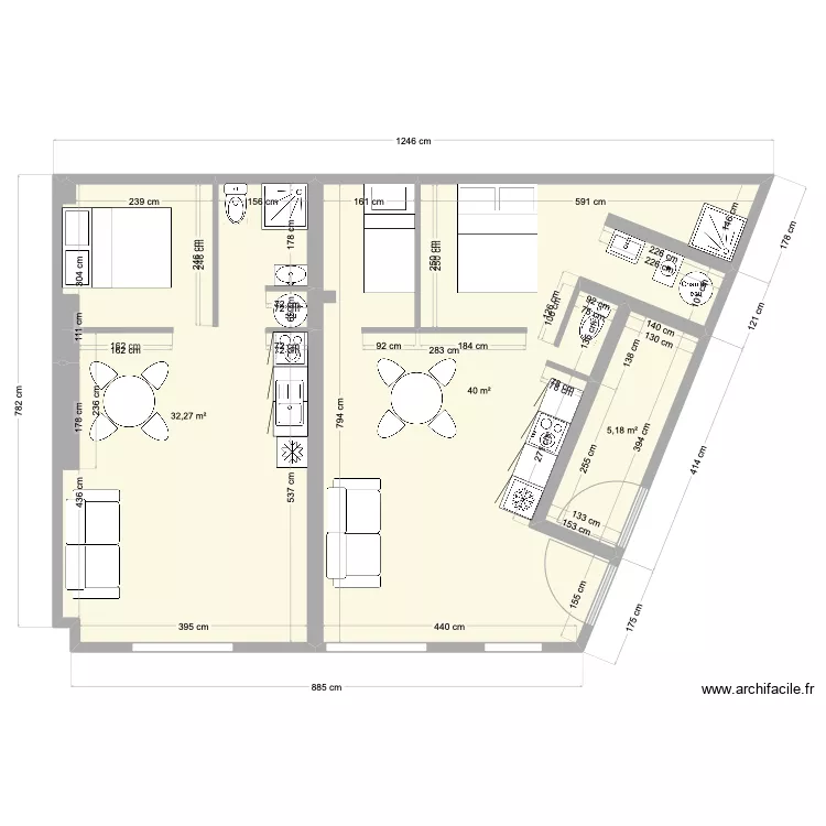 Moissons RDC 2studios. Plan de 