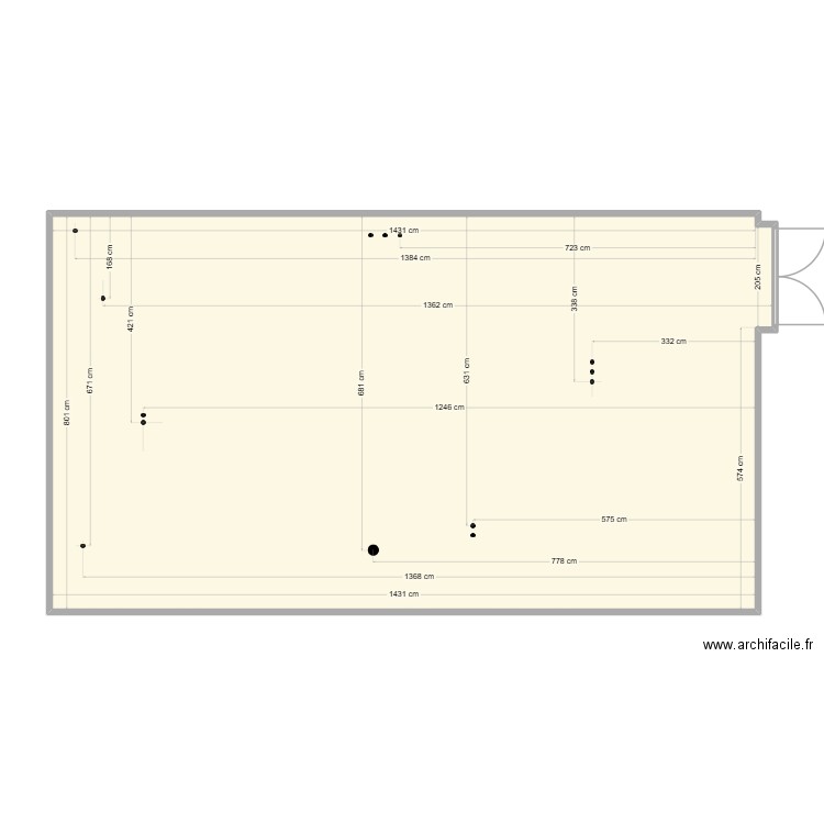 forage polyméca + chimique. Plan de 1 pièce et 115 m2