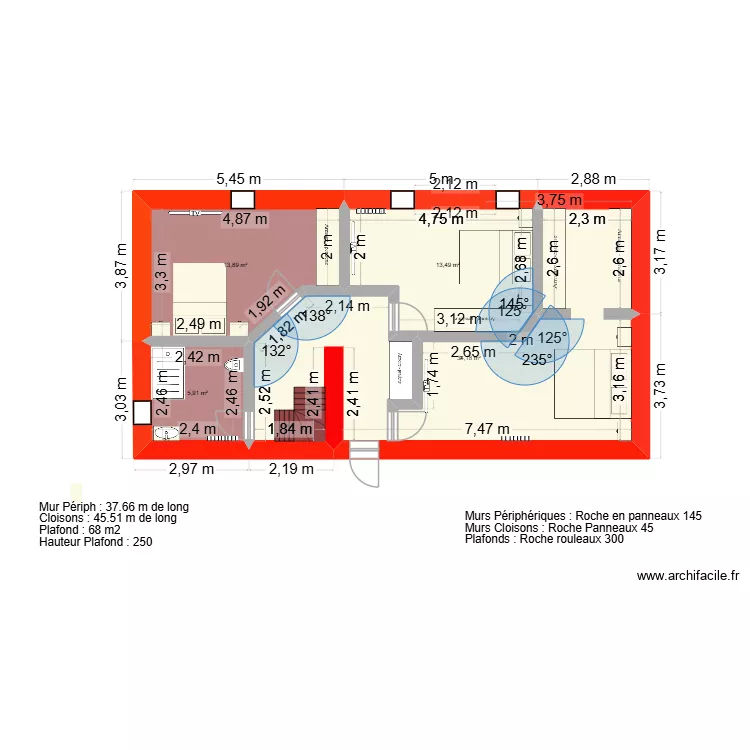 plan etage cesny avec cotation. Plan de plan etage cesny avec cotation. Plan de