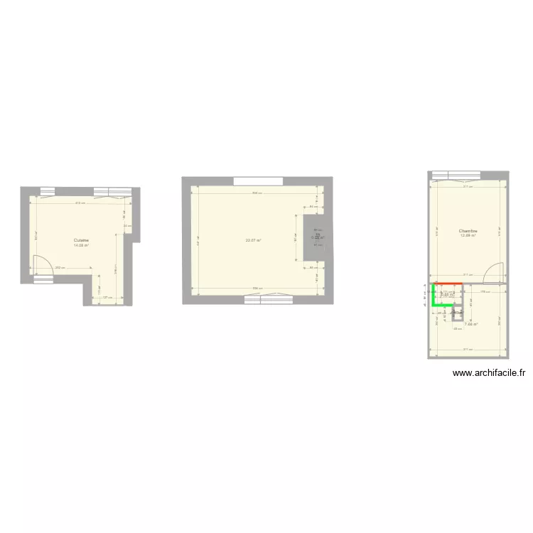 Cuvelier. Plan de 7 Pièces et 58 m²