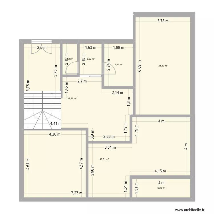 boulmerka 26 1. Plan de 7  et 121 m²