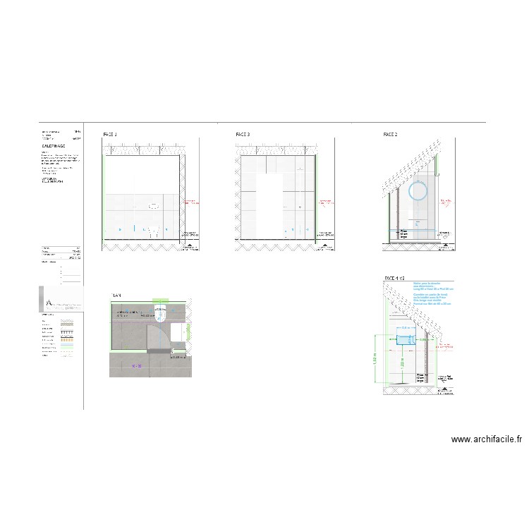 Niche salle de douche. Plan de 0 pièce et 0 m2