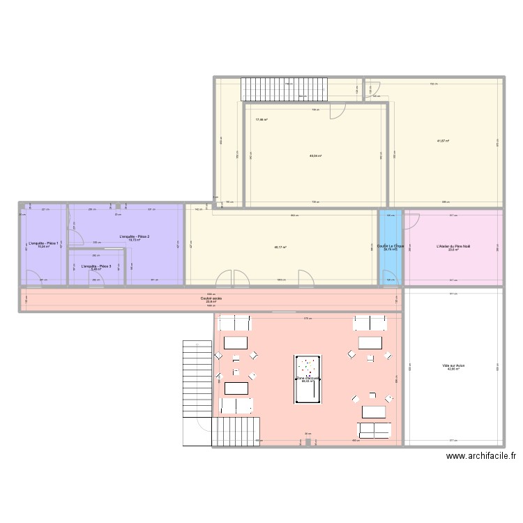 Escape - Etage. Plan de 12 pièces et 335 m2