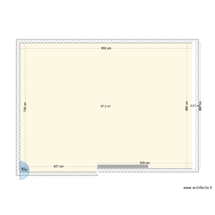 antton maison. Plan de 2 pièces et 67 m2