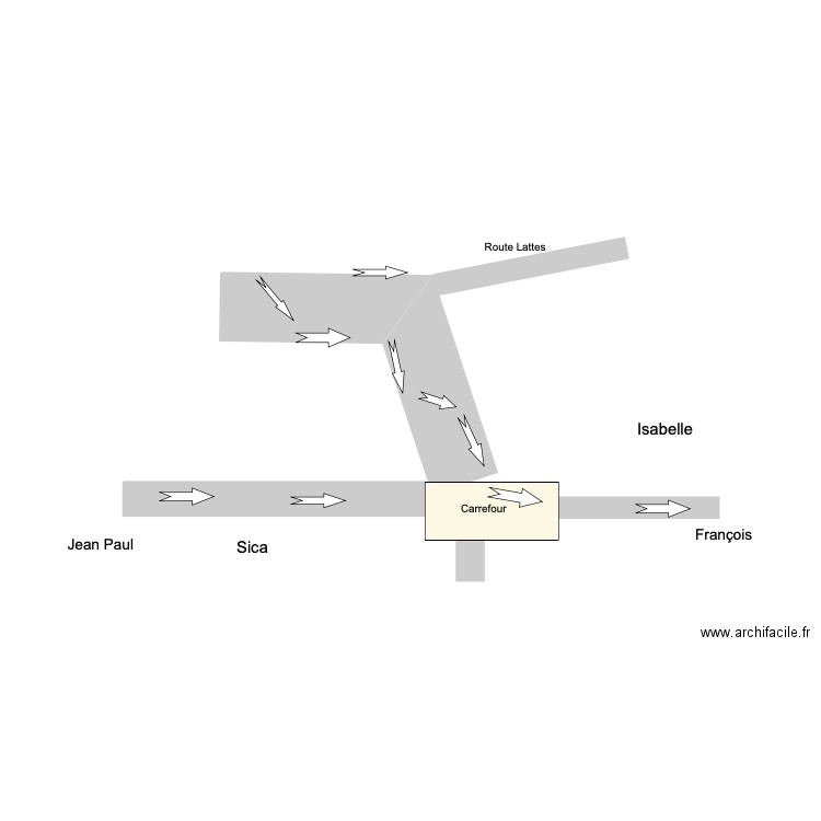 Plan de ruissellement des eaux. Plan de 0 pièce et 0 m2