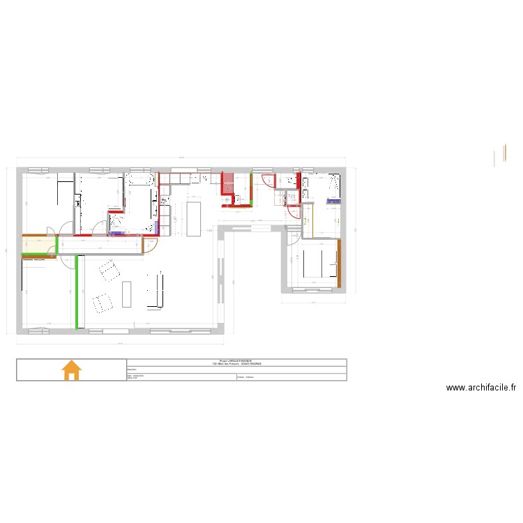 projet  LARQUET/WATIER : fonds pour elec. Plan de 12 pièces et 136 m2