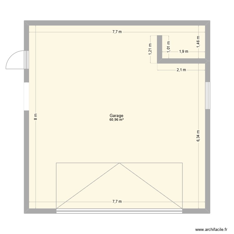 plan garage. Plan de 0 pièce et 0 m2
