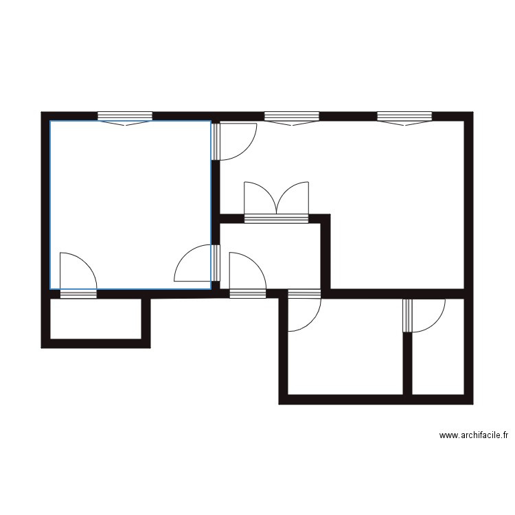 Briy. Plan de 6 pièces et 41 m2