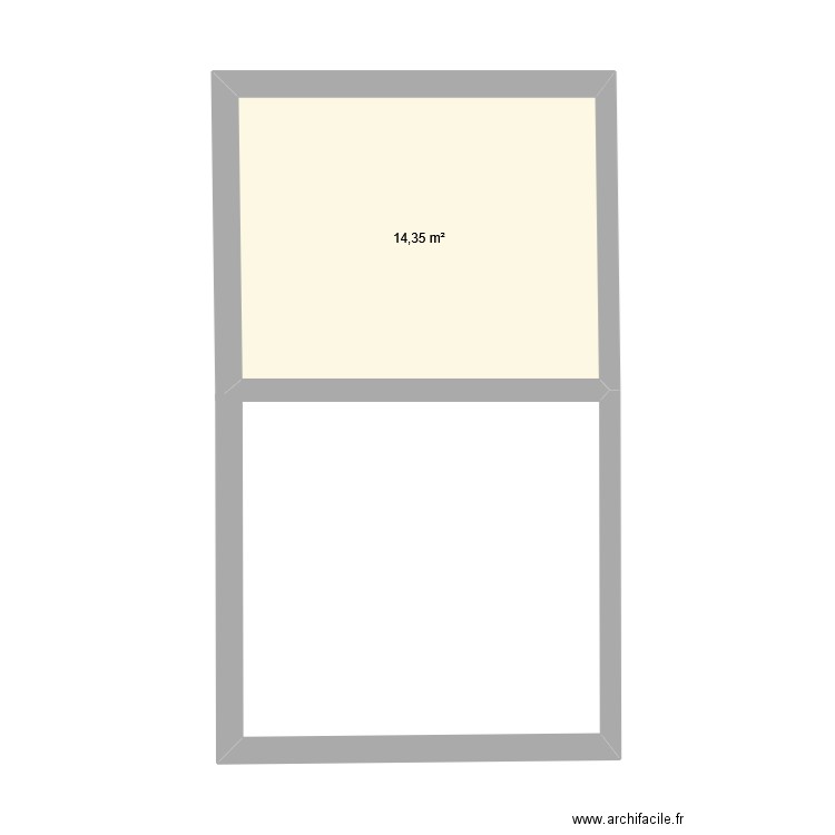 Coline. Plan de 1 pièce et 14 m2