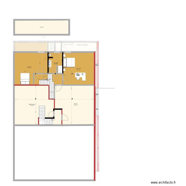 Grange SJS v73. Plan de 45 pièces et 1001 m2