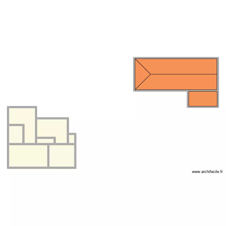 HUTIN - ST PIERRE DES FLEURS. Plan de 5  et 48 m²