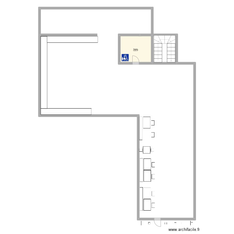 pignol. Plan de 1 pièce et 12 m2