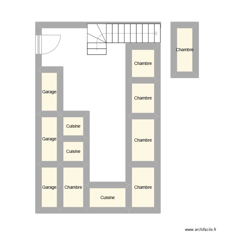 Plan maison harach. Plan de 12 pièces et 14 m2