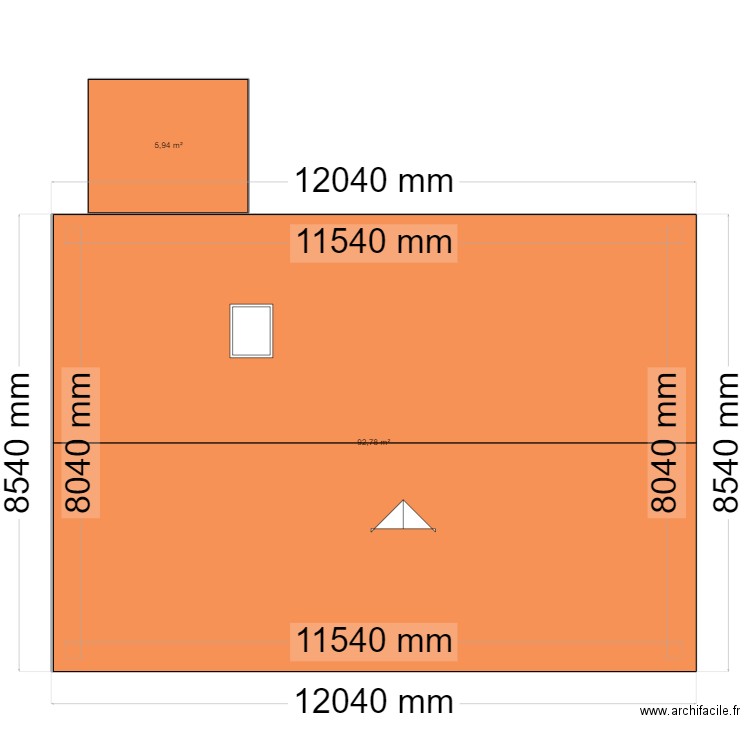 Plan masse 2. Plan de 2 pièces et 99 m2