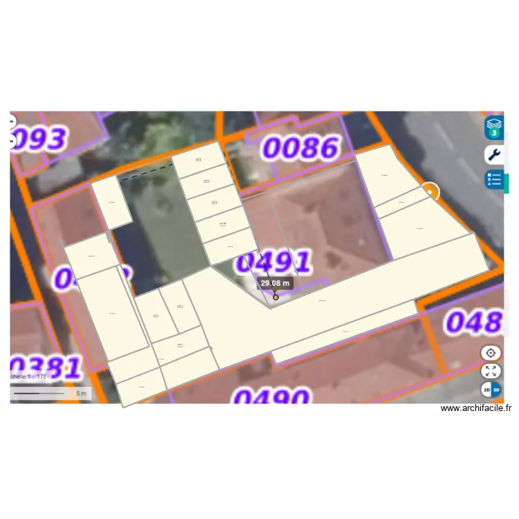 Thorigny parking 8 logements. Plan de Thorigny parking 8 logements. Plan de