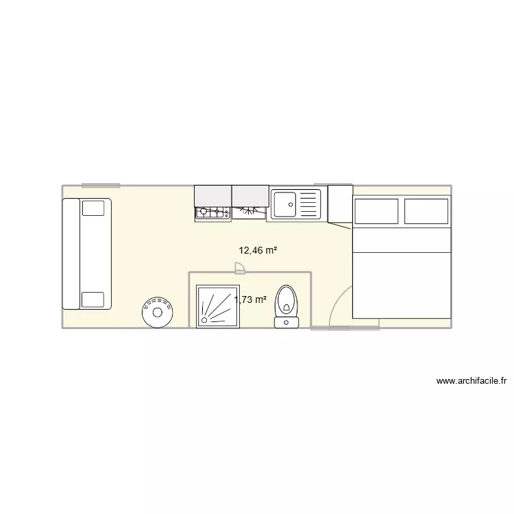 MAISON3. Plan de 2 et 14 m² MAISON3. Plan de 2 et 14 m²