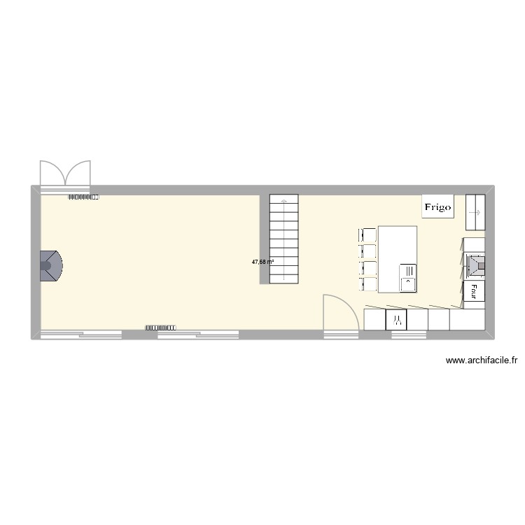 Projet cuisine. Plan de 0 pièce et 0 m2