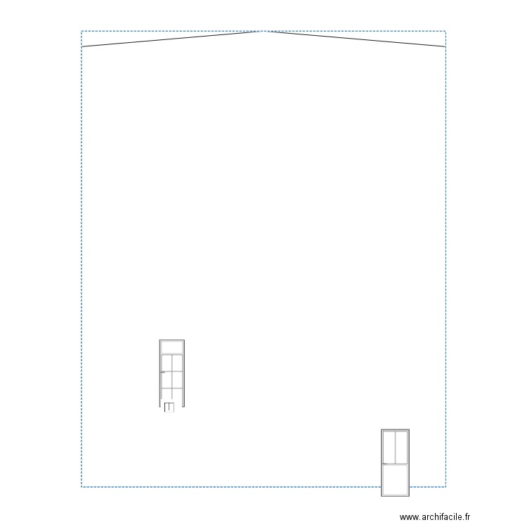 façade 2P. Plan de 0 pièce et 0 m2