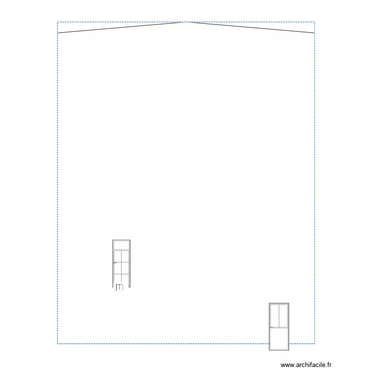 fa&ccedil;ade 2P. Plan de 